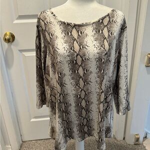 Elegant Snake Print Blouse